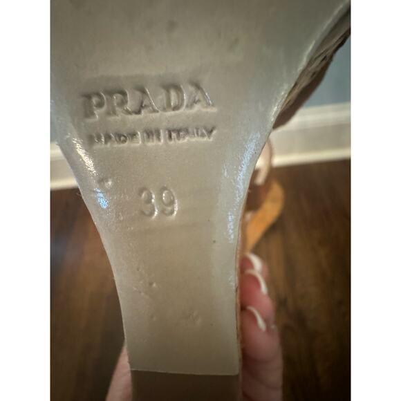 PRADA Suede Colorblock Pattern Espadrilles Size 9/ 39 - Picture 7 of 7